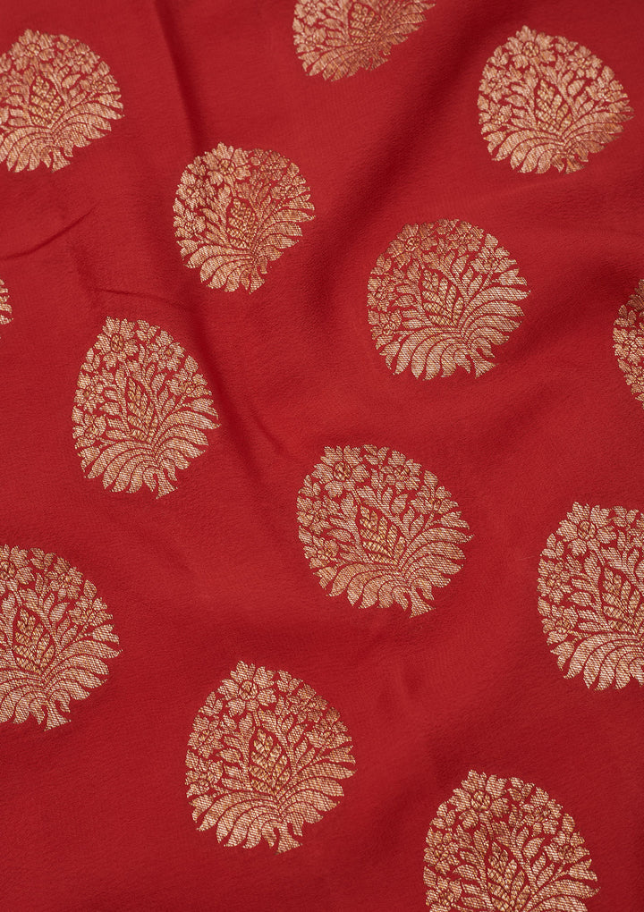 Red Zariwork Pure Silk Saree