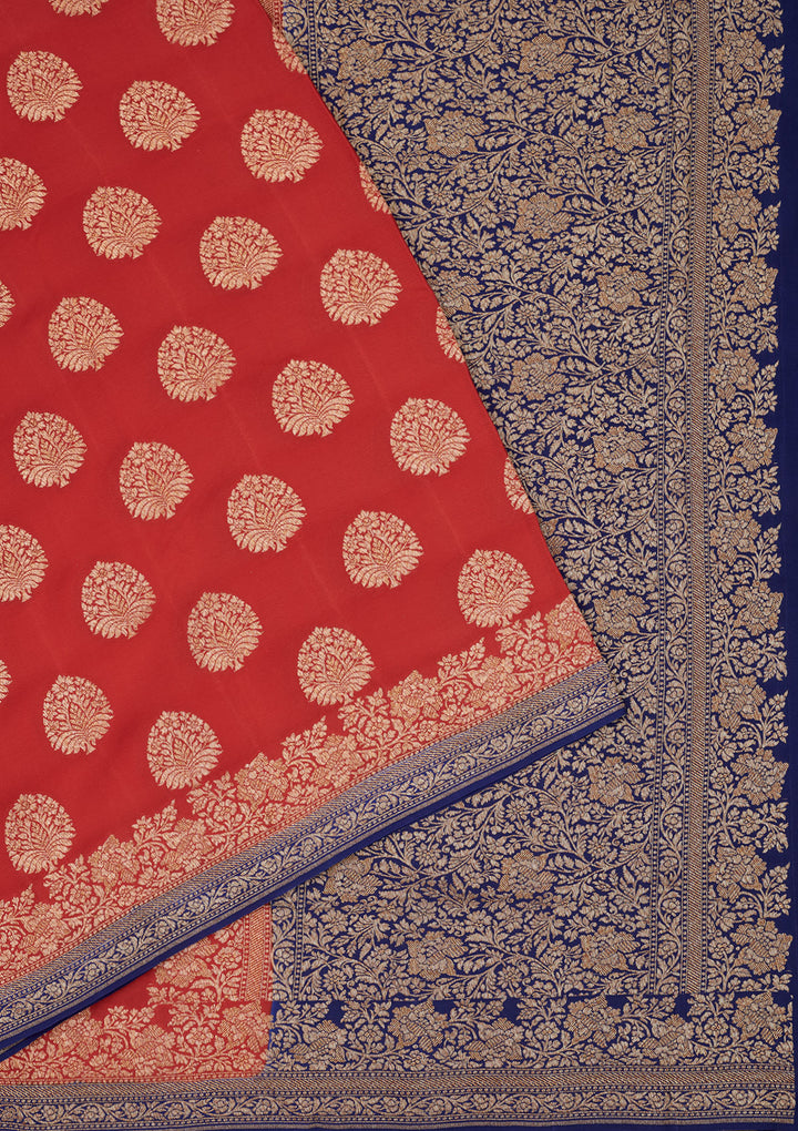 Red Zariwork Pure Silk Saree