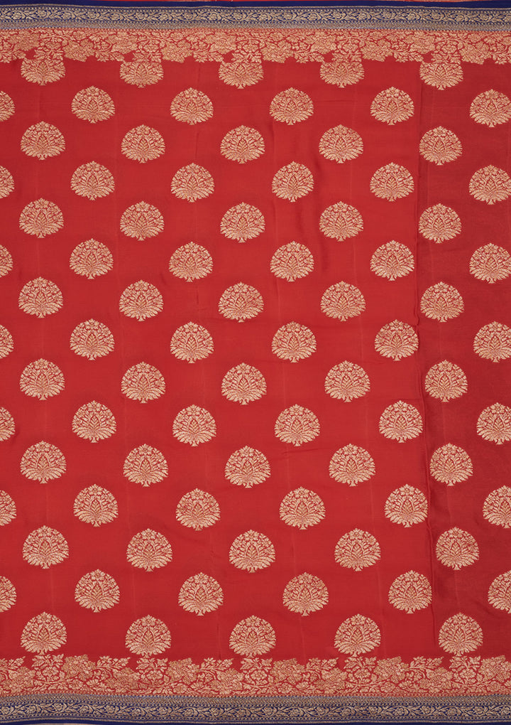 Red Zariwork Pure Silk Saree