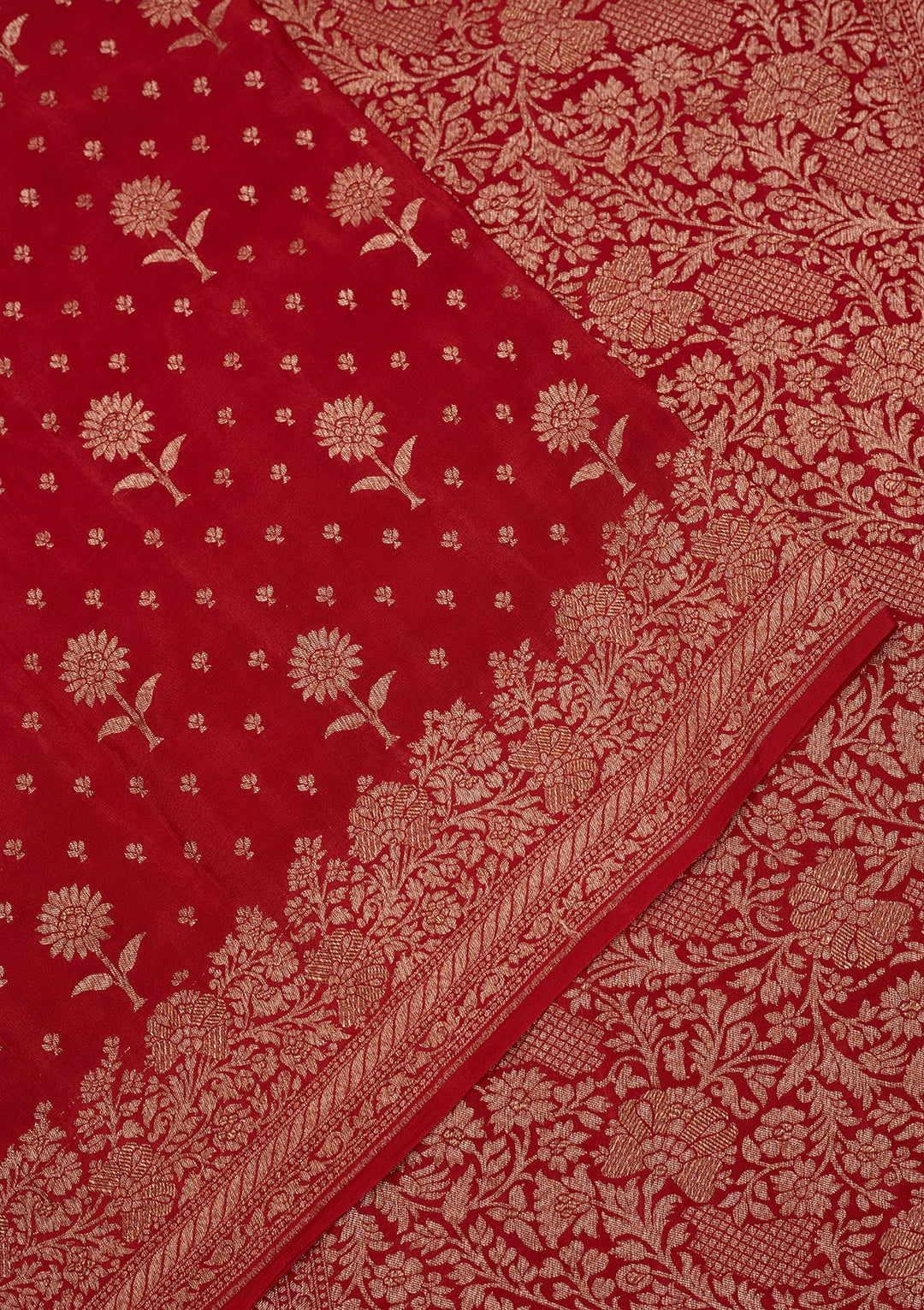 Red Zariwork Pure Silk Saree