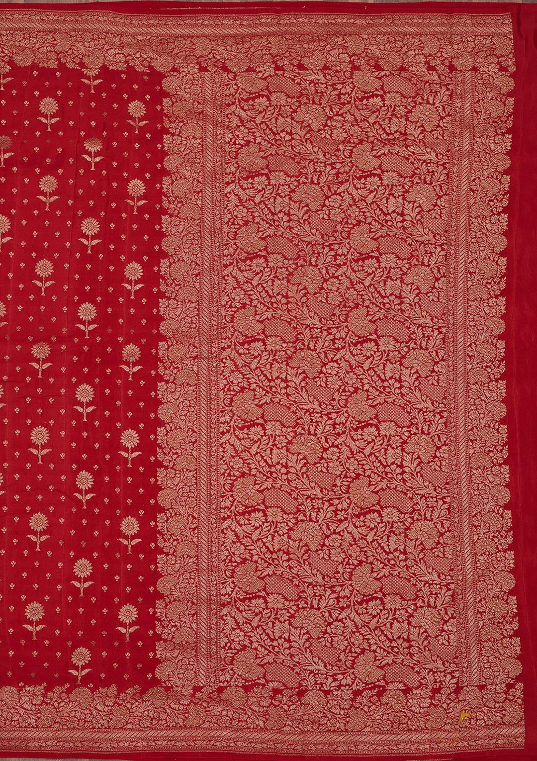 Red Zariwork Pure Silk Saree