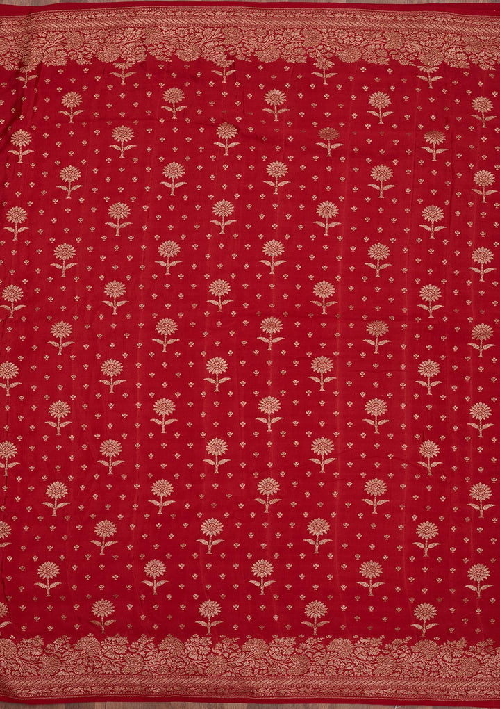 Red Zariwork Pure Silk Saree