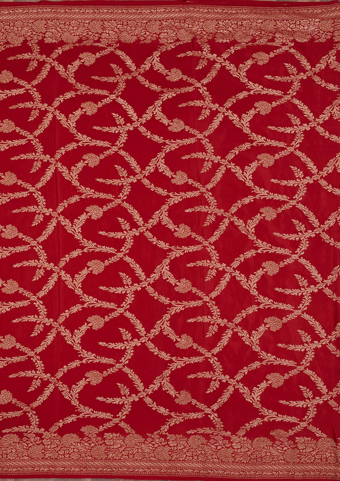 Red Zariwork Pure Silk Saree