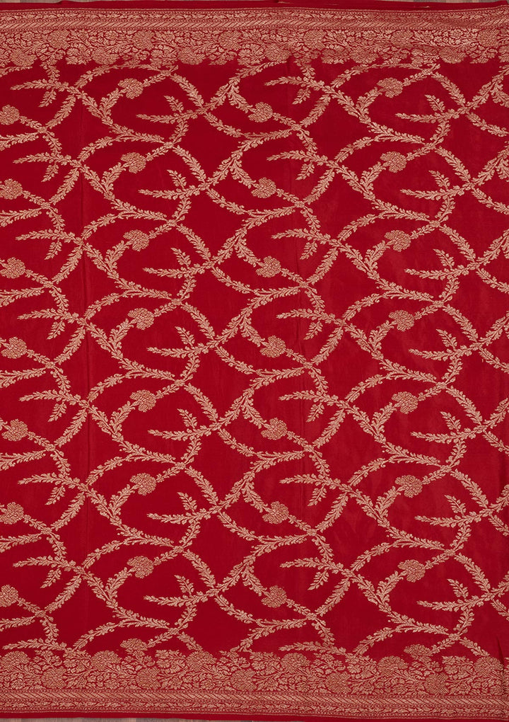 Red Zariwork Pure Silk Saree