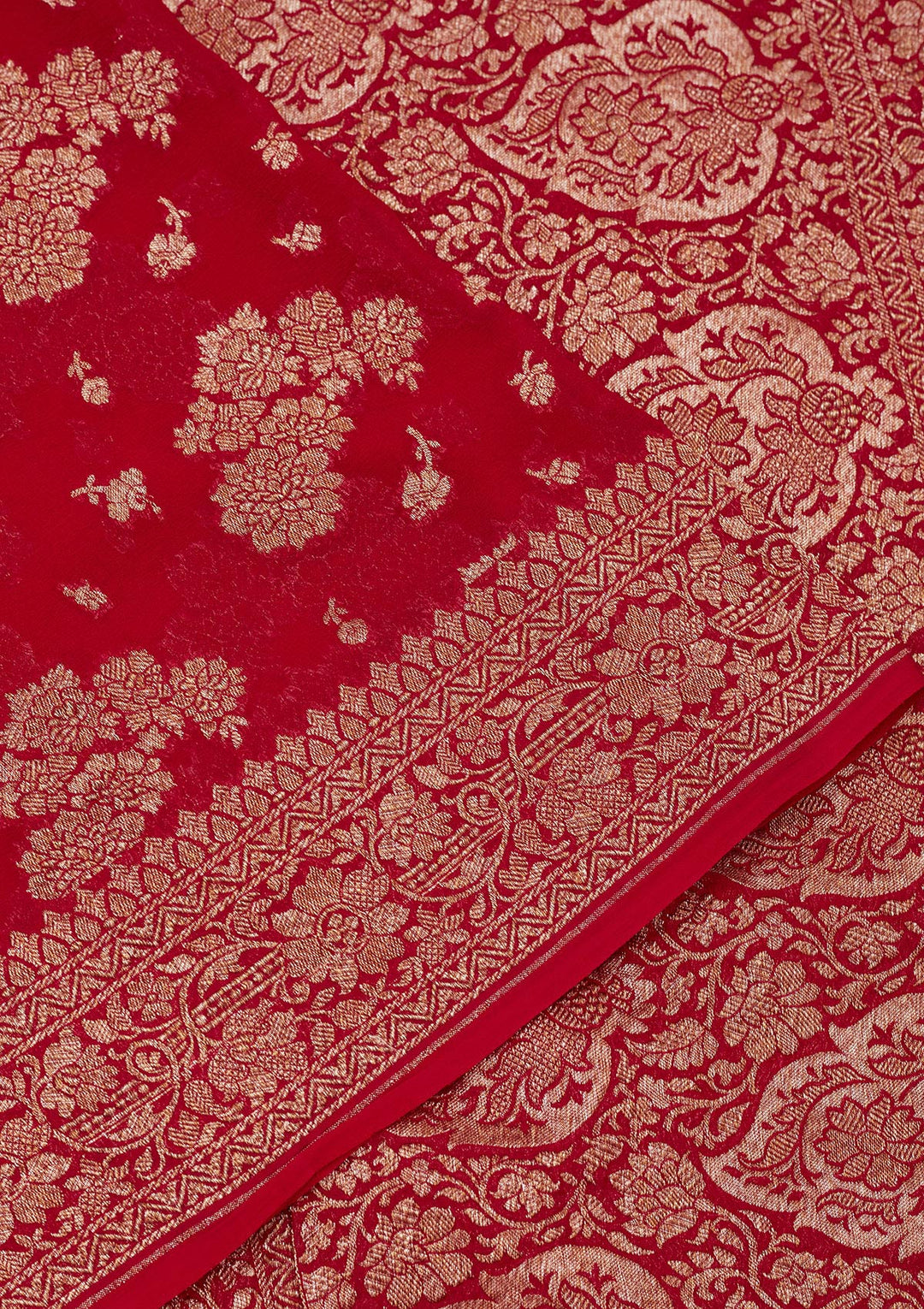 Red Zariwork Pure Silk Saree