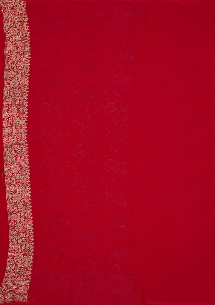 Red Zariwork Pure Silk Saree