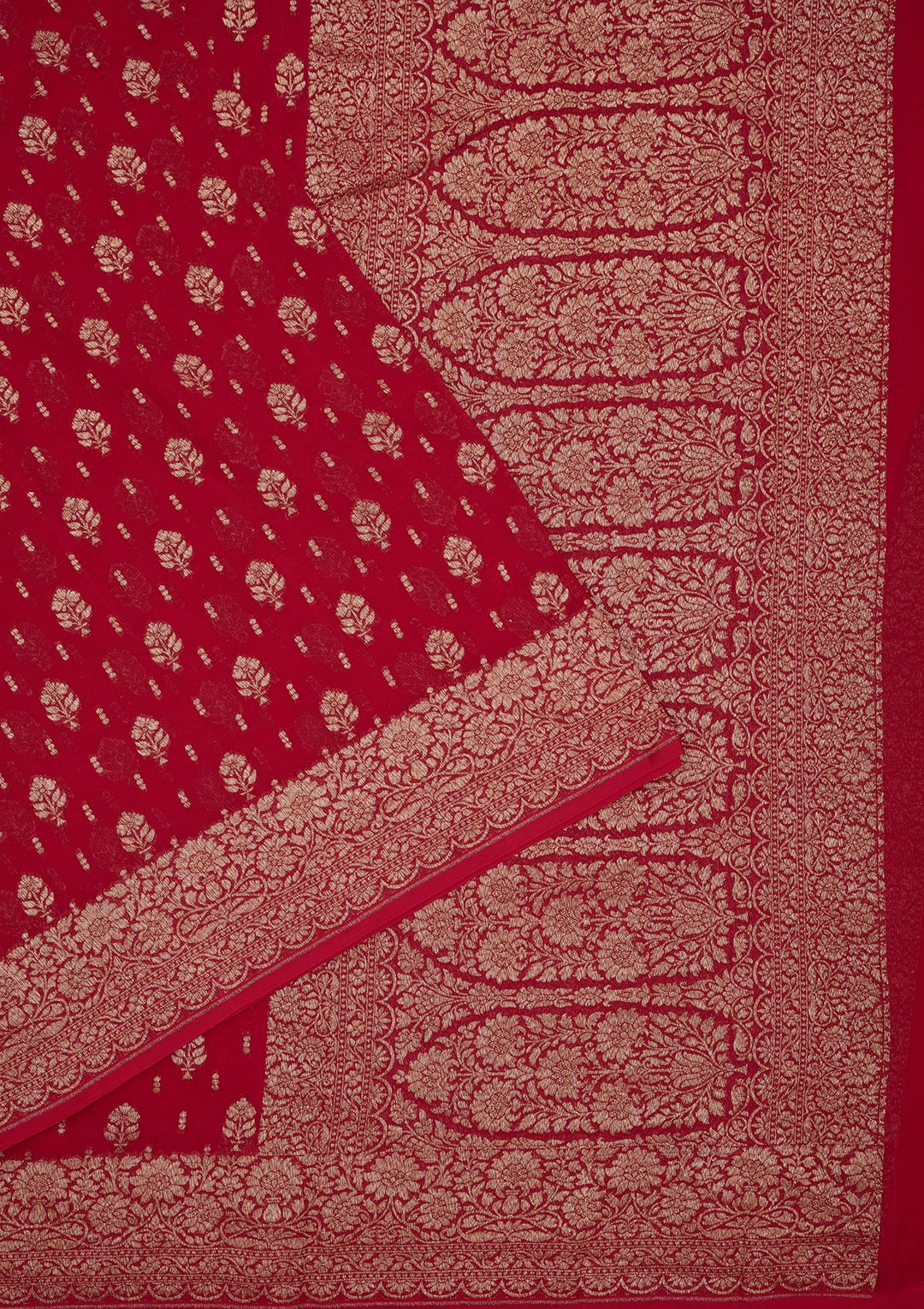 Red Zariwork Pure Silk Saree