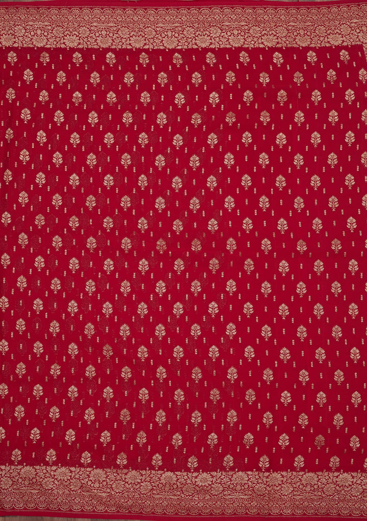 Red Zariwork Pure Silk Saree