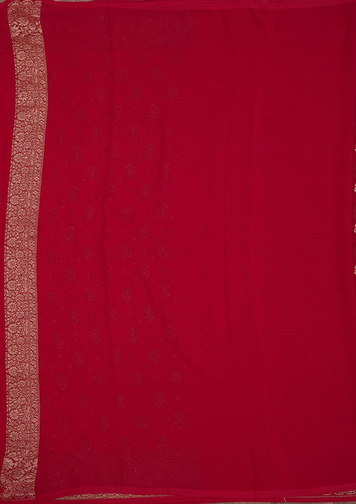 Red Zariwork Pure Silk Saree