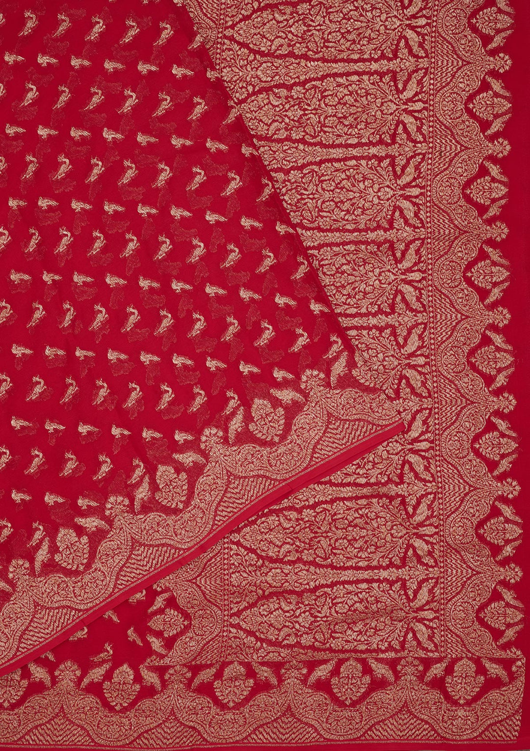 Red Zariwork Pure Silk Saree