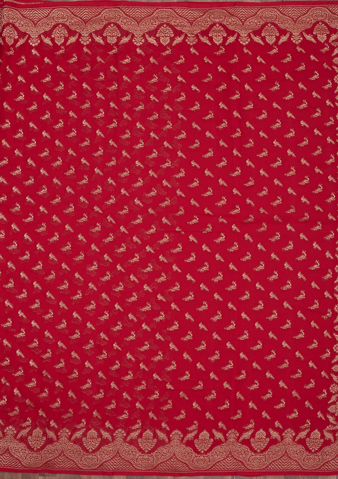 Red Zariwork Pure Silk Saree