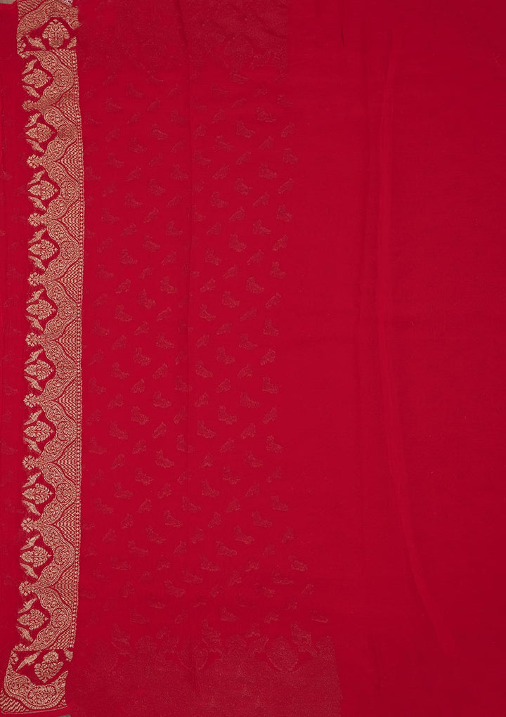 Red Zariwork Pure Silk Saree