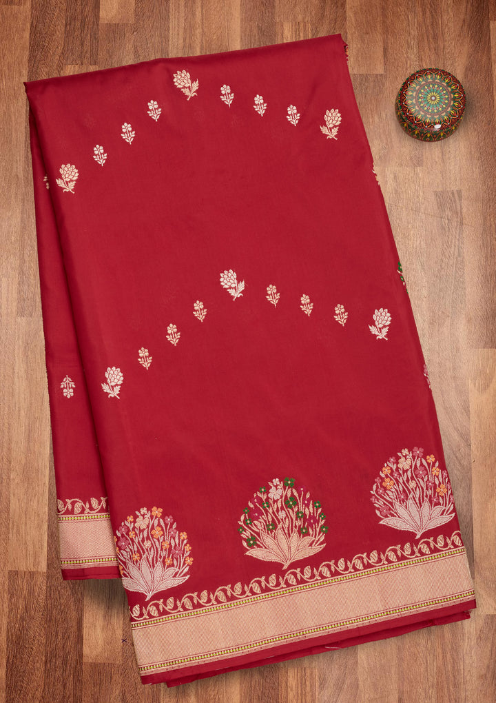 Red Zariwork Pure Silk Saree