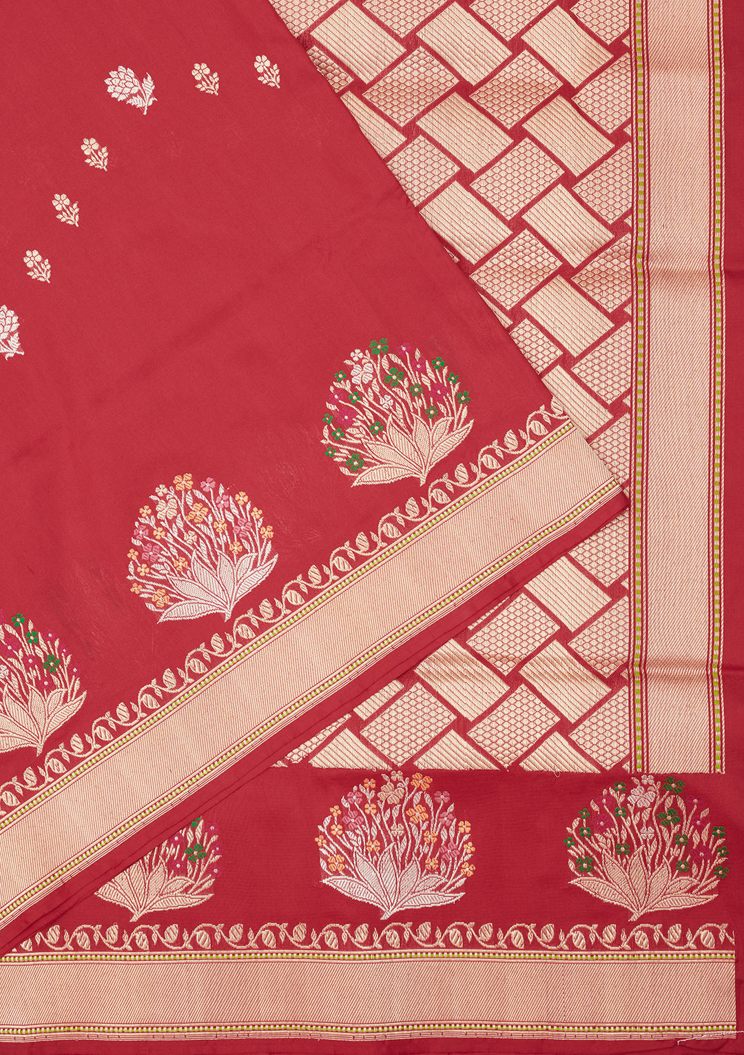 Red Zariwork Pure Silk Saree