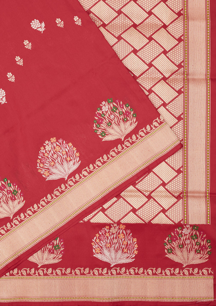 Red Zariwork Pure Silk Saree