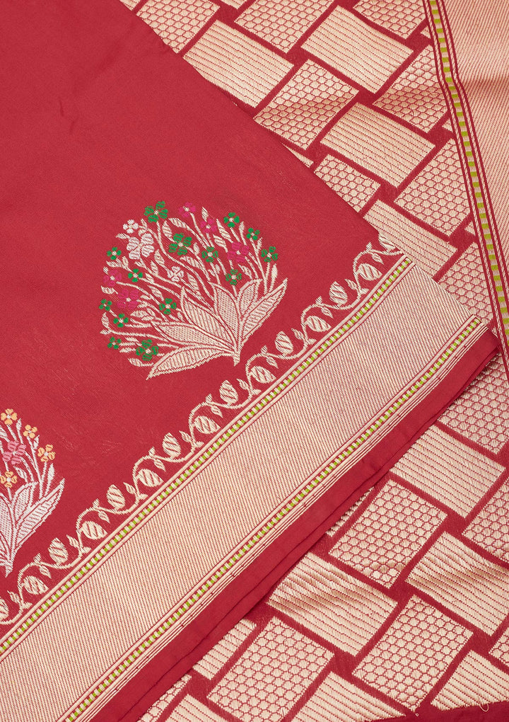 Red Zariwork Pure Silk Saree