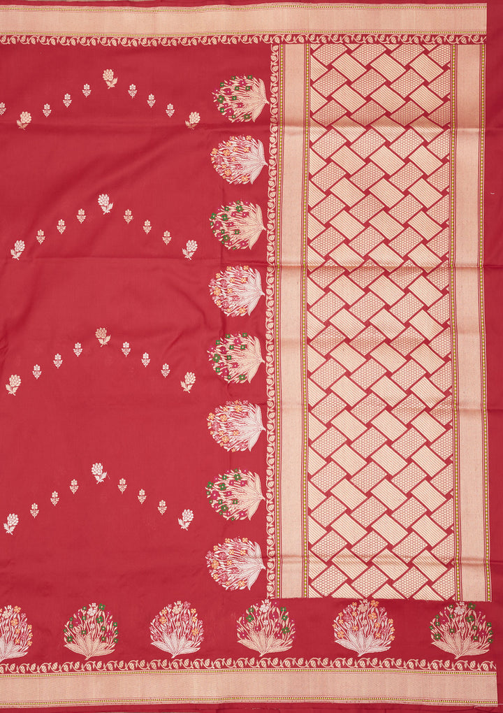 Red Zariwork Pure Silk Saree