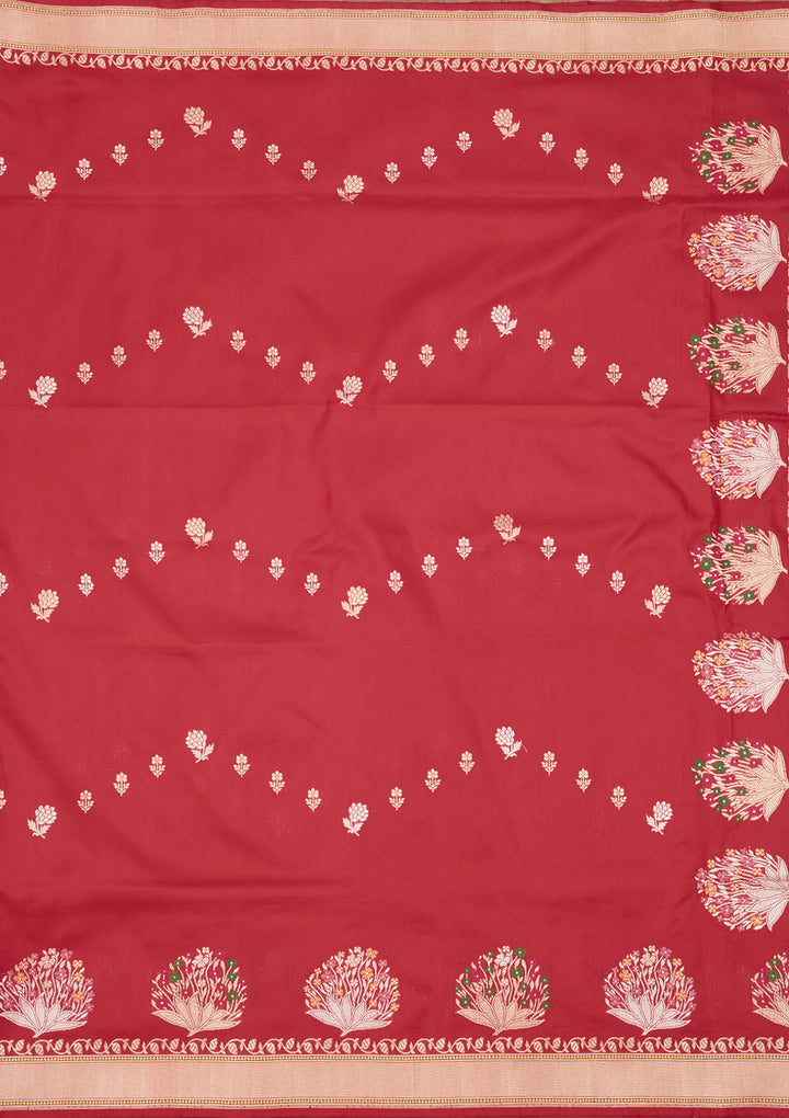 Red Zariwork Pure Silk Saree