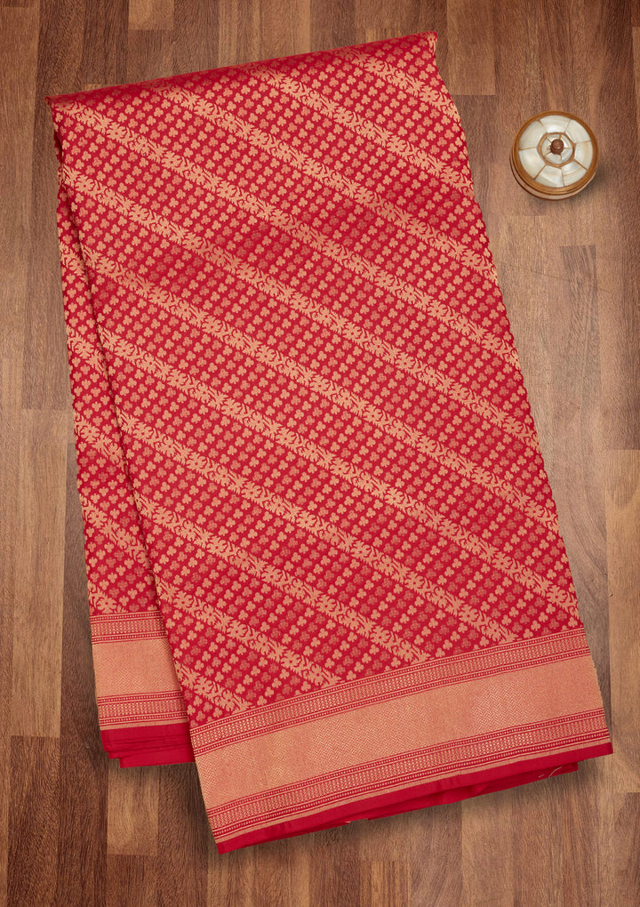 Red Zariwork Pure Silk Saree