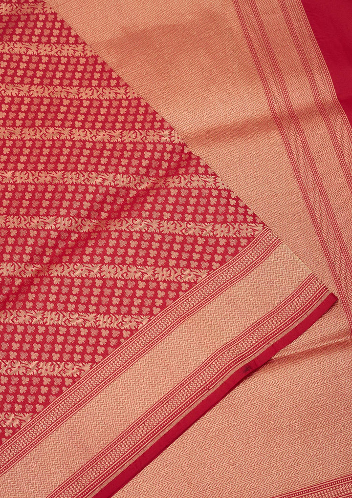 Red Zariwork Pure Silk Saree
