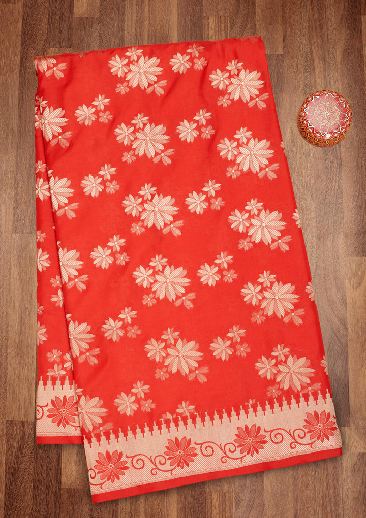 Red Zariwork Pure Silk Saree