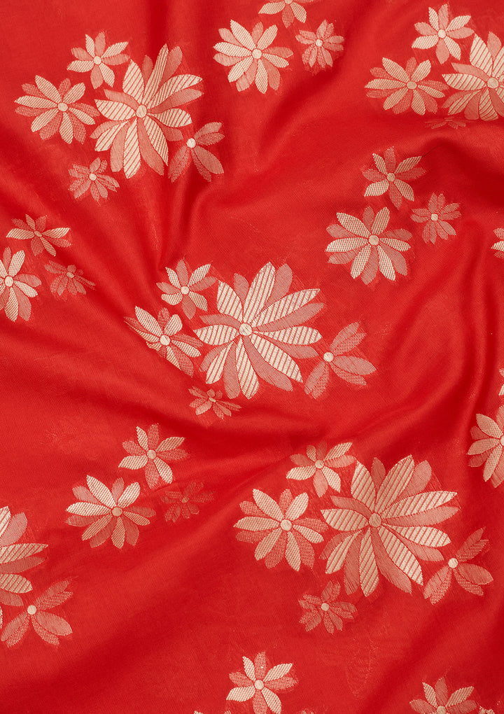 Red Zariwork Pure Silk Saree