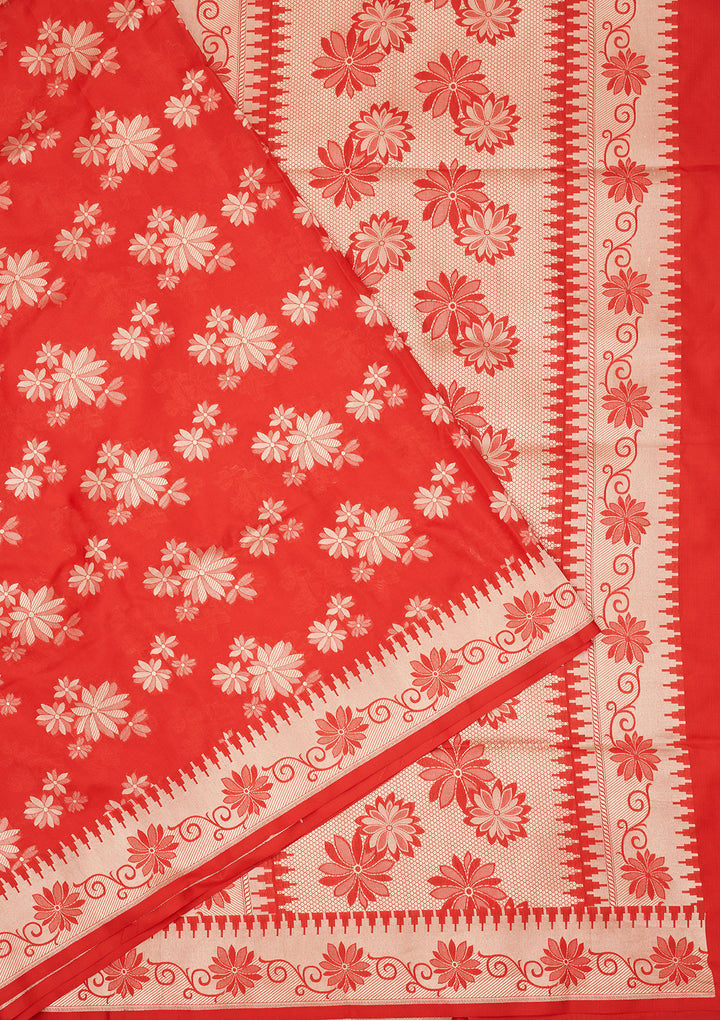 Red Zariwork Pure Silk Saree