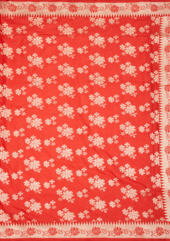 Red Zariwork Pure Silk Saree