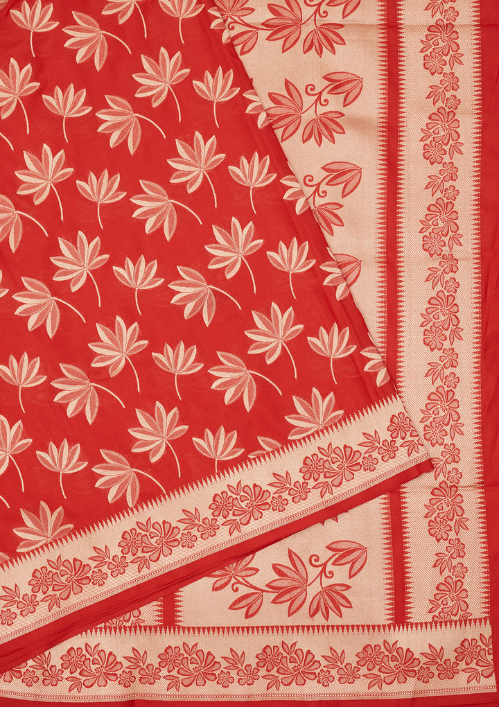 Red Zariwork Pure Silk Saree