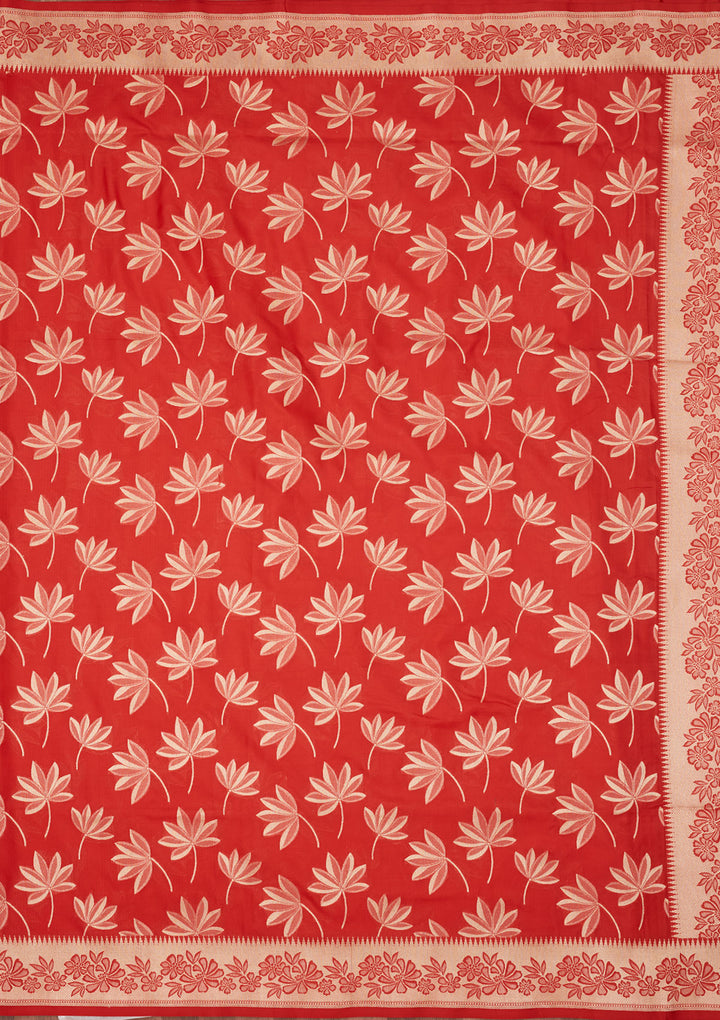 Red Zariwork Pure Silk Saree