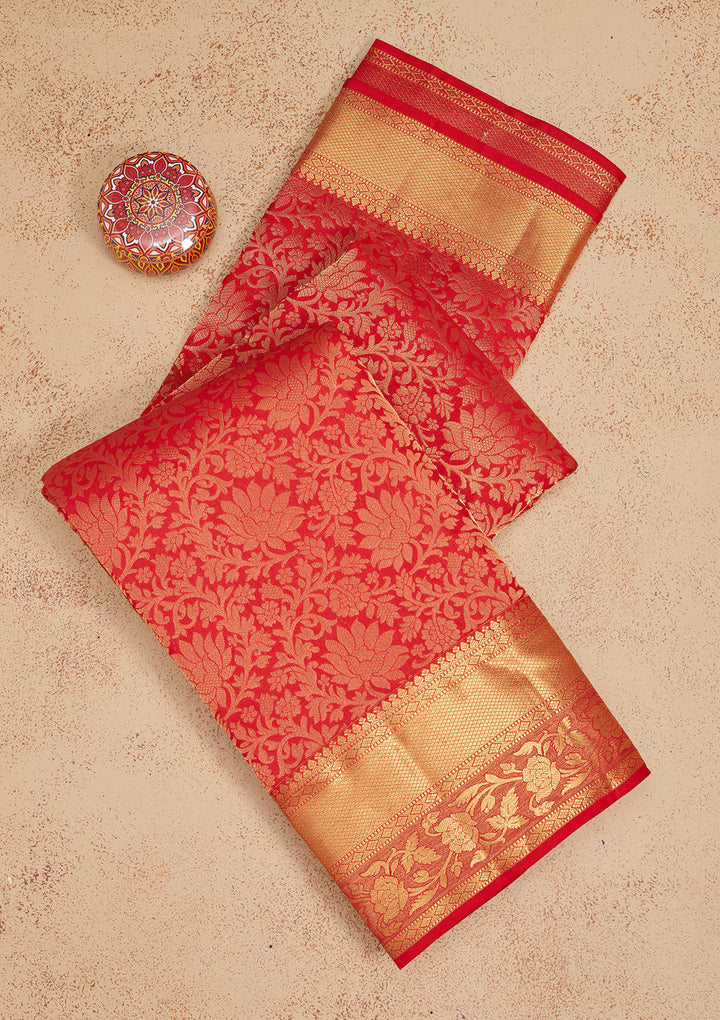 Red Zariwork Pure Silk Saree