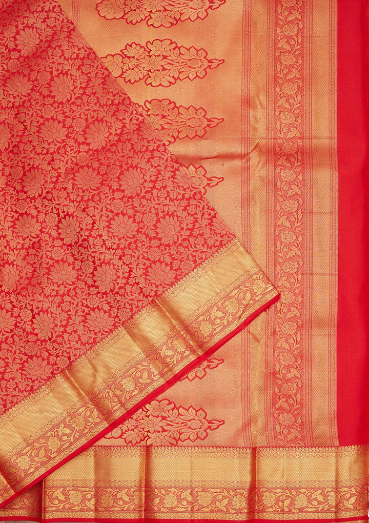 Red Zariwork Pure Silk Saree