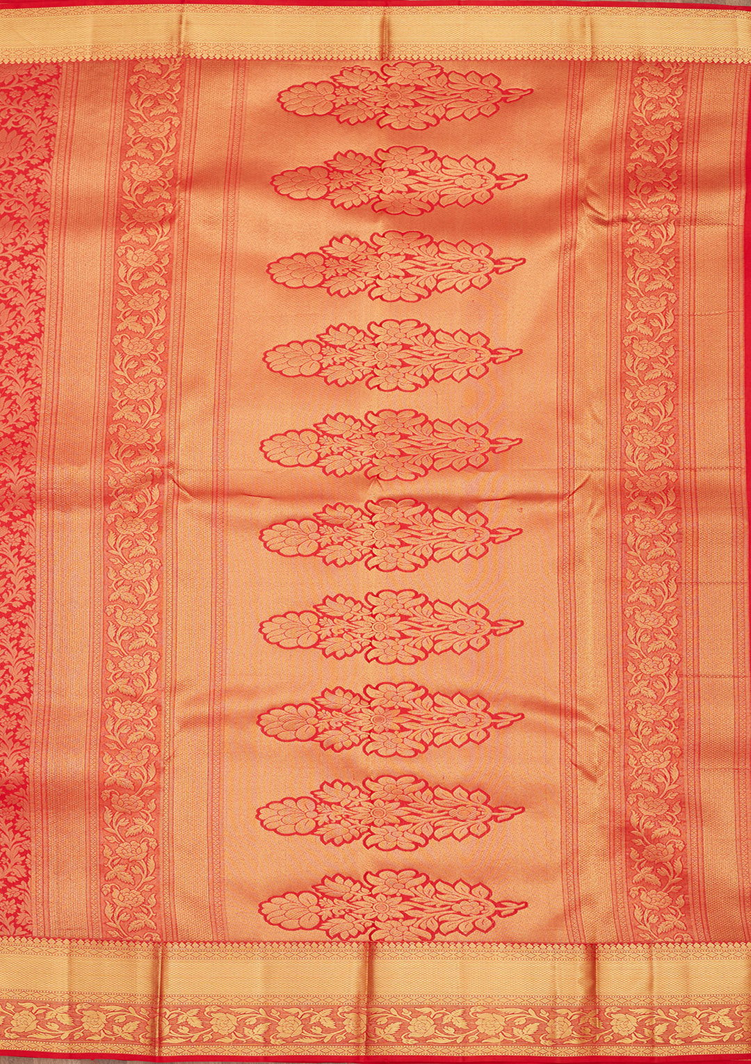 Red Zariwork Pure Silk Saree