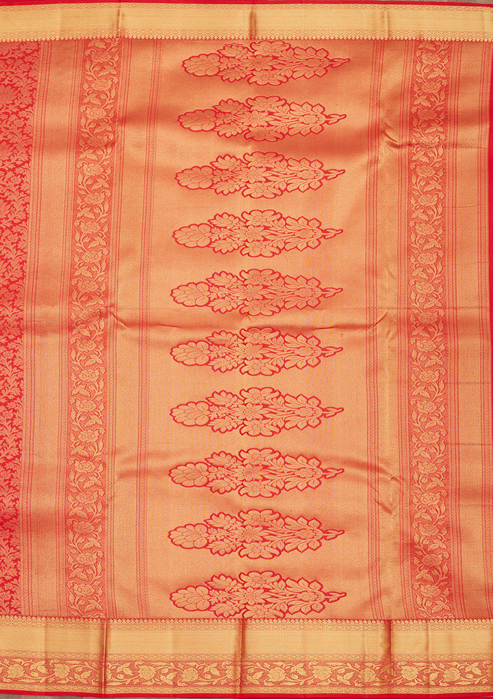 Red Zariwork Pure Silk Saree