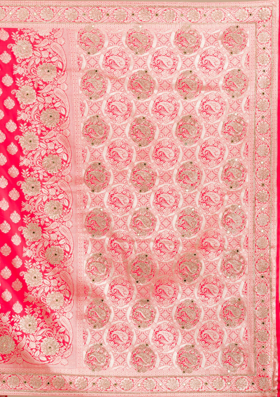Red Zariwork Raw Silk Saree