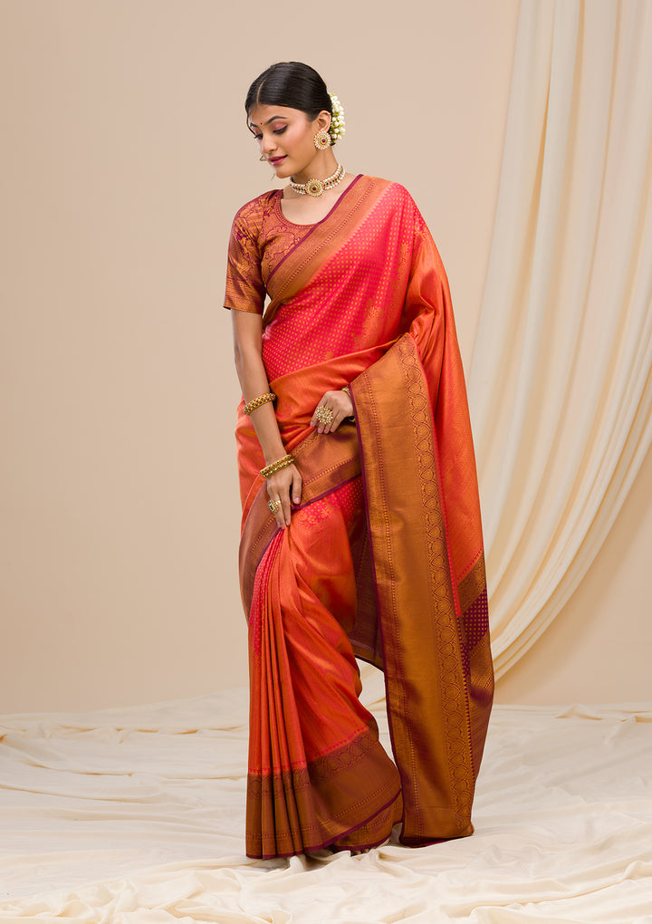 Red Zariwork Soft Silk Saree