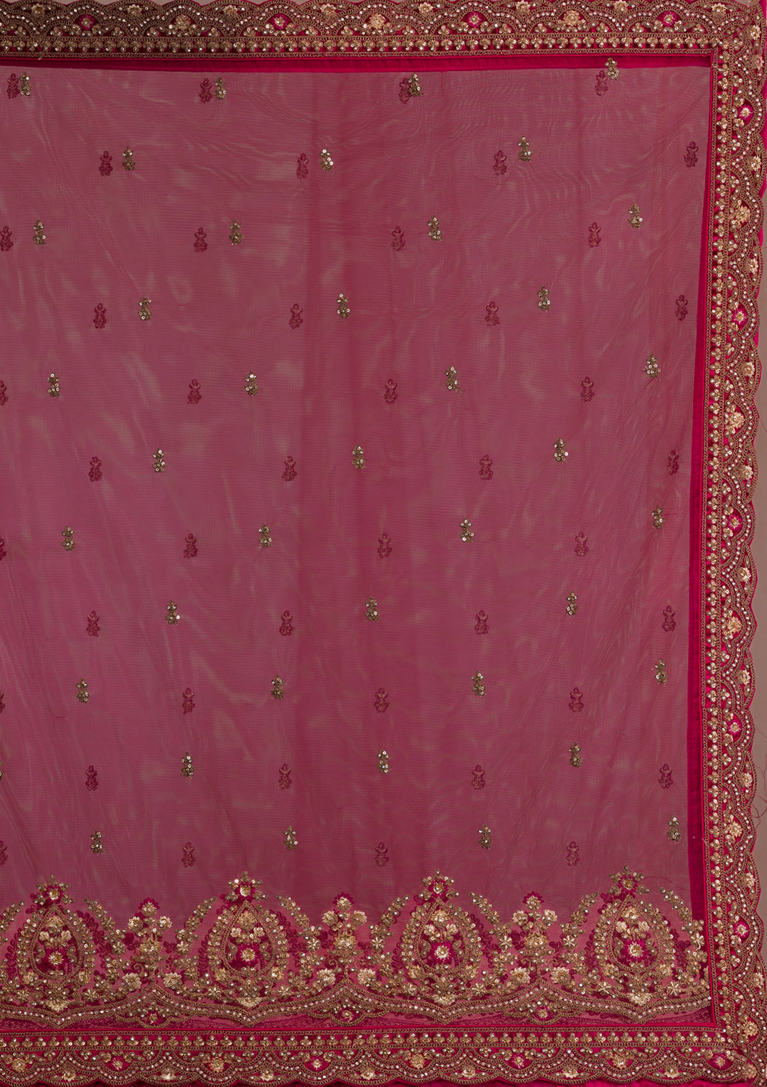 Red Zariwork Velvet Readymade Lehenga