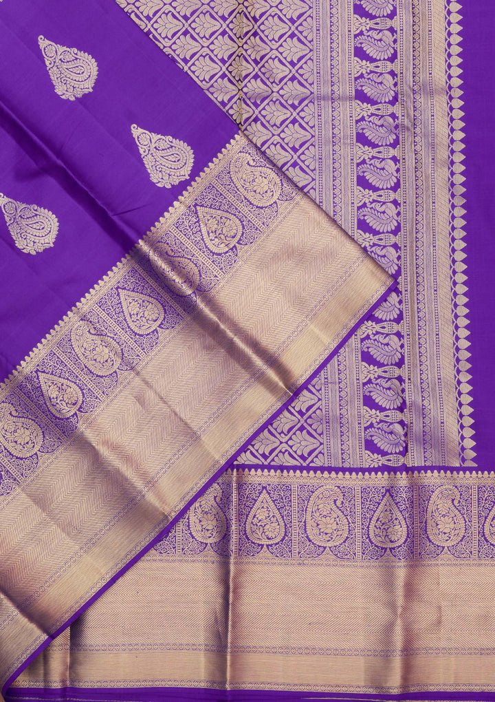 Royal Blue Zariwork Pure Silk Saree