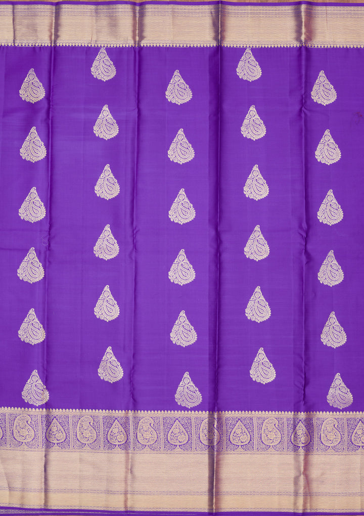 Royal Blue Zariwork Pure Silk Saree