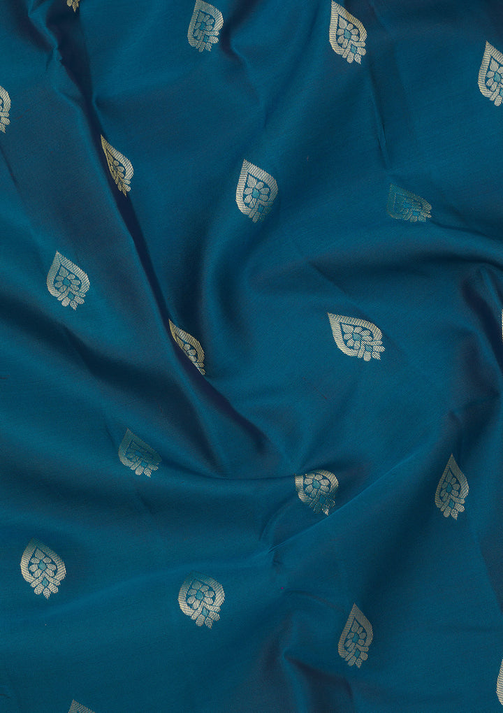 Royal Blue Zariwork Pure Silk Saree