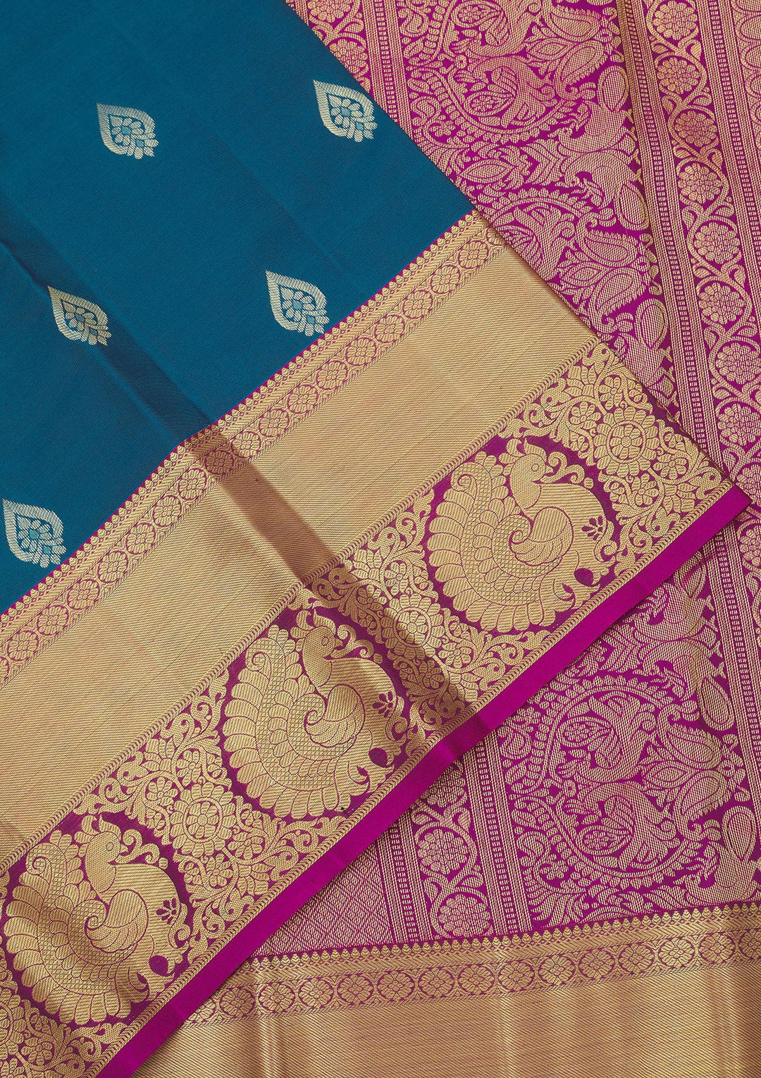 Royal Blue Zariwork Pure Silk Saree