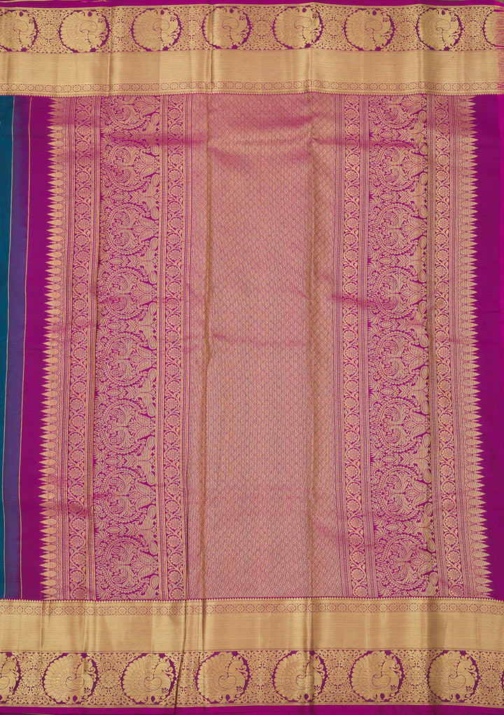 Royal Blue Zariwork Pure Silk Saree