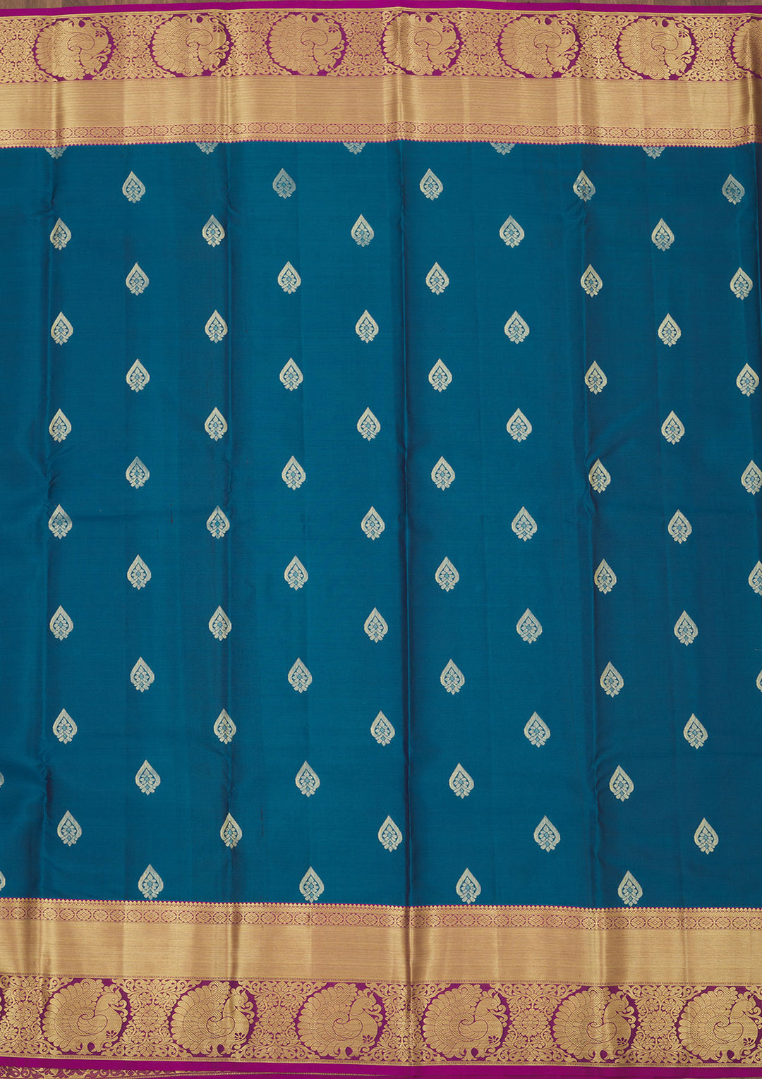 Royal Blue Zariwork Pure Silk Saree