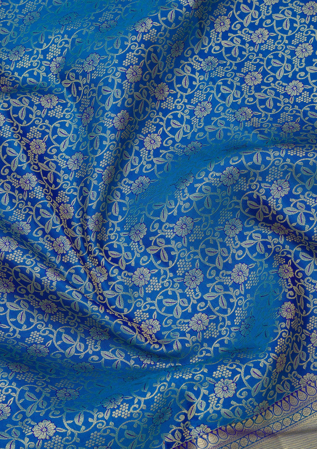 Royal Blue Zariwork Pure Silk Saree