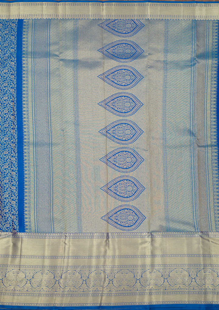 Royal Blue Zariwork Pure Silk Saree