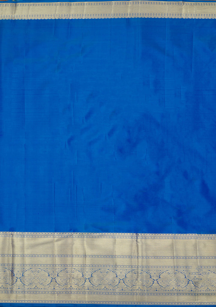 Royal Blue Zariwork Pure Silk Saree