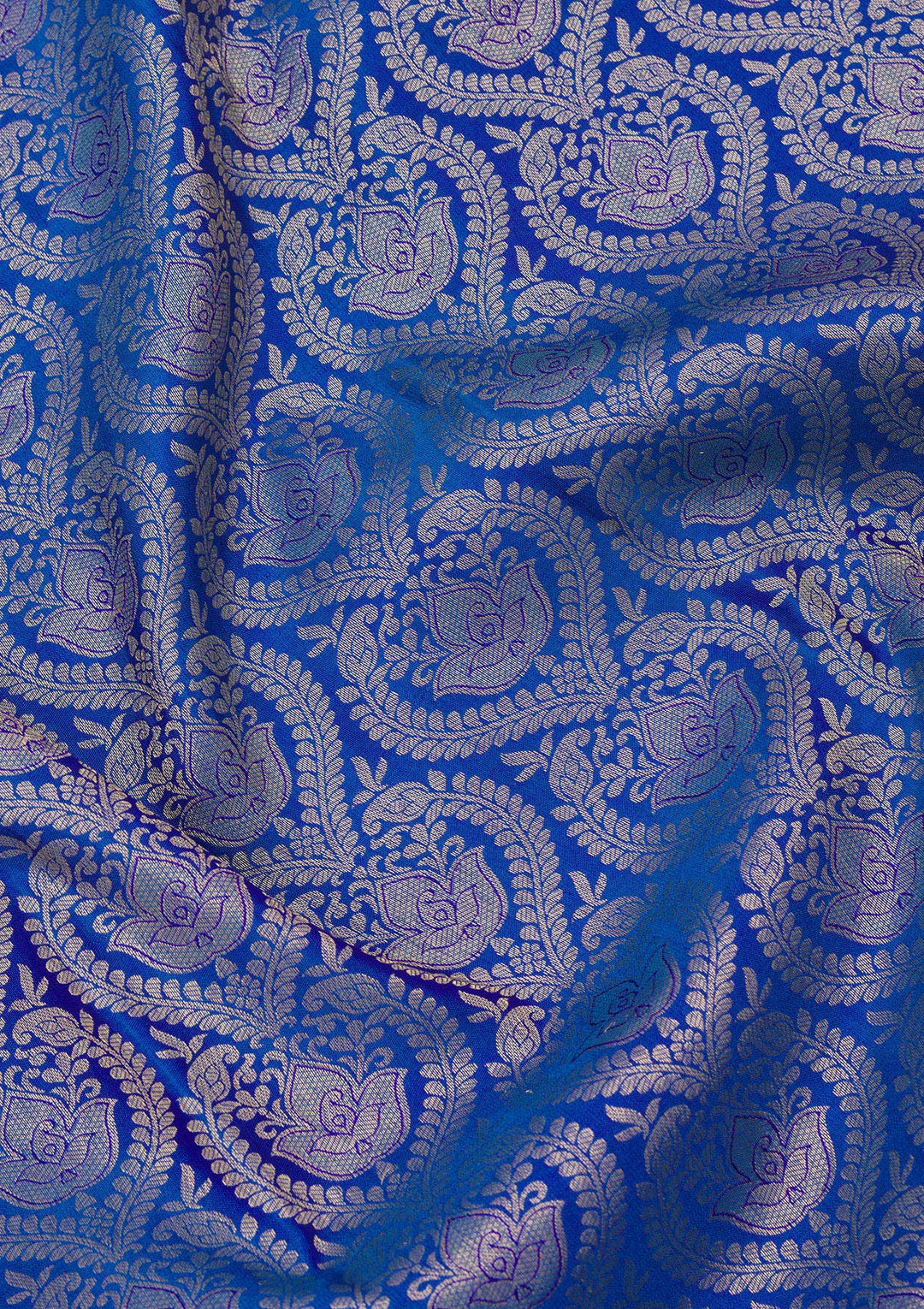 Royal Blue Zariwork Pure Silk Saree