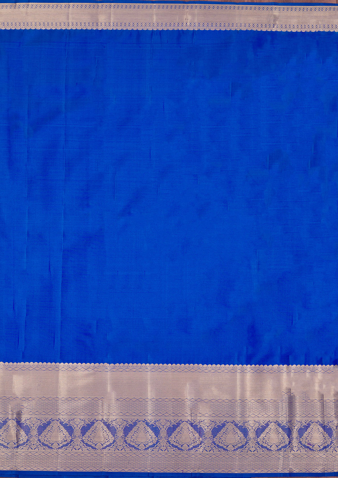Royal Blue Zariwork Pure Silk Saree