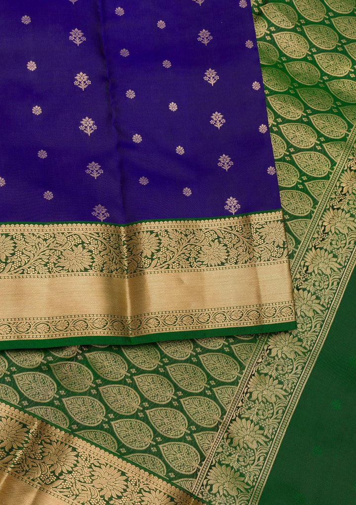 Royal Blue Zariwork Pure Silk Saree