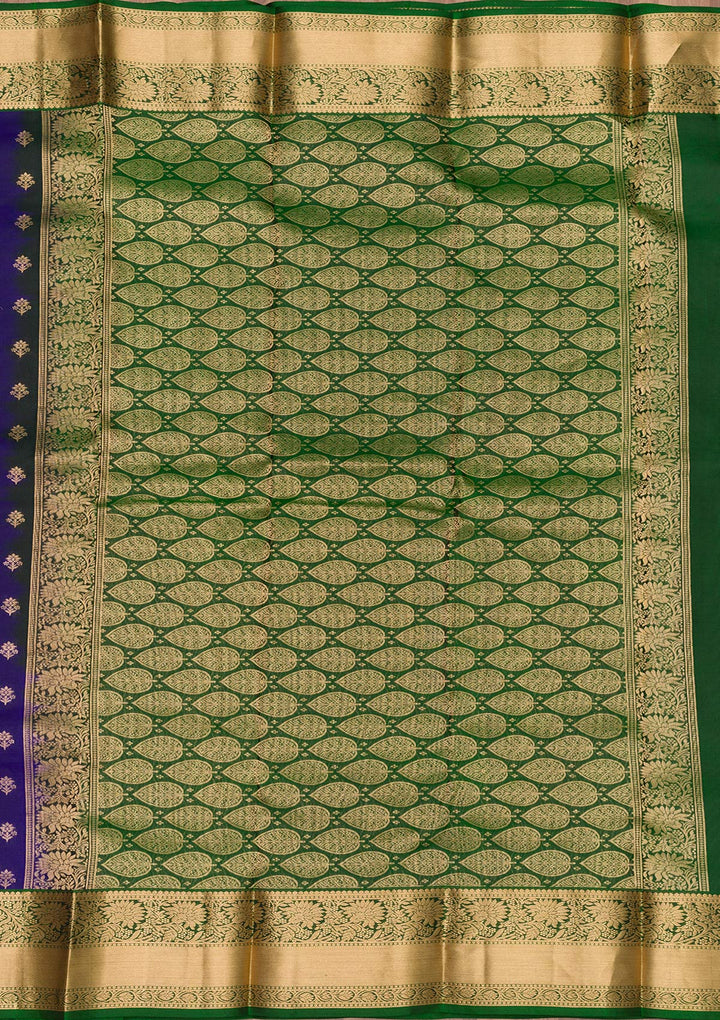 Royal Blue Zariwork Pure Silk Saree